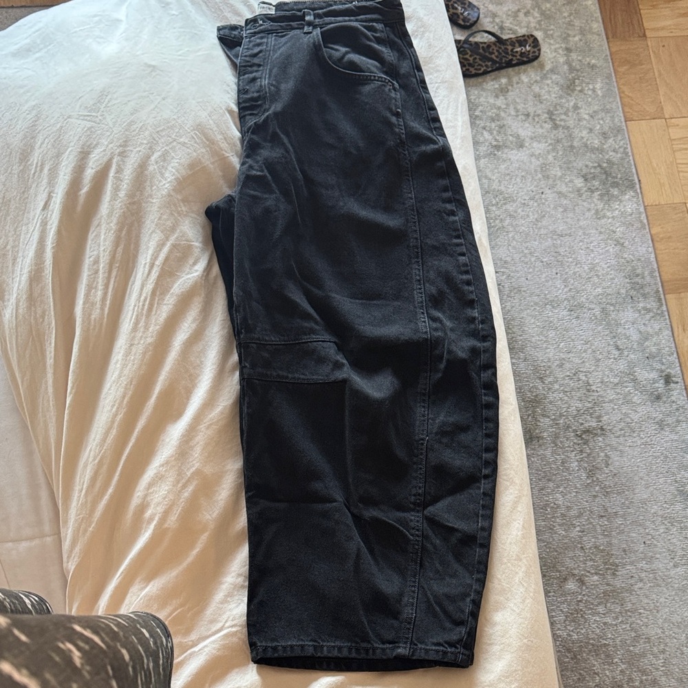 We The Free Good Luck Mid-Rise Barrel Jeans
